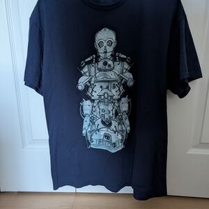 Star Wars Navy Tee with Droids Graphic
